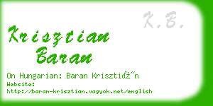 krisztian baran business card